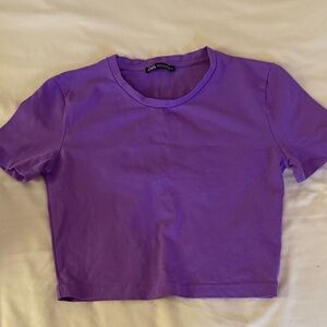 Zara Vibrant Purple Crop Top